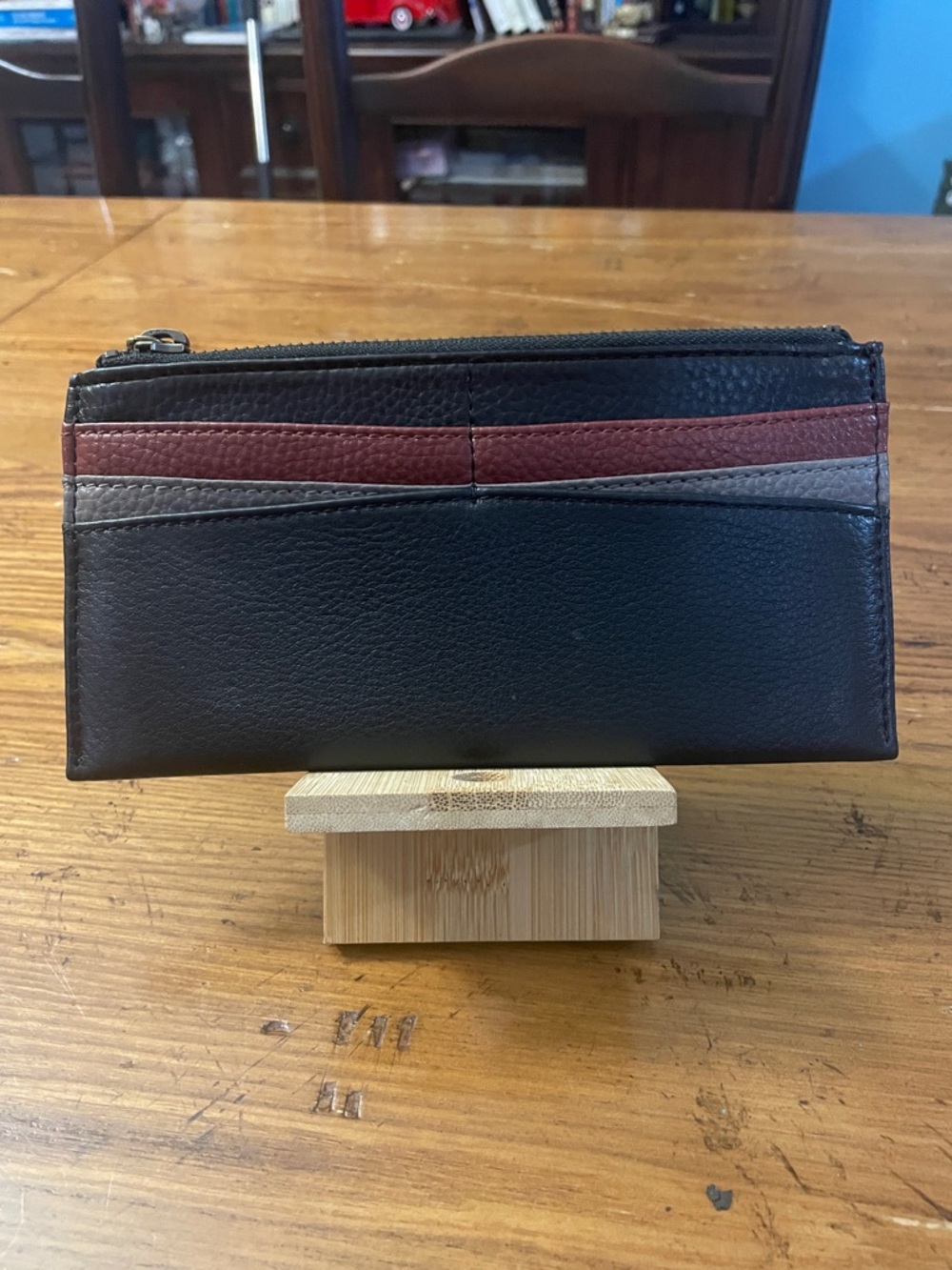 The Sak Black Leather wristlet with Gold-Tone Zipper - Picture 6 of 12